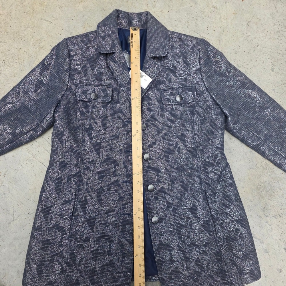 Additions by Chico's Smokey Shine Dulci II Jacket Sapphire Smoke Size 10 - Picture 5 of 9